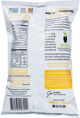 Way Better Snacks® Simply Sunny Multi-Grain Tortilla Chips Perspective: back
