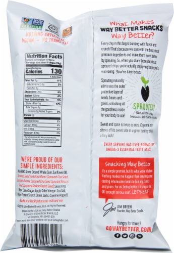 Way Better Snacks® Sweet Chili Whole Grain Corn Tortilla Chips Perspective: back