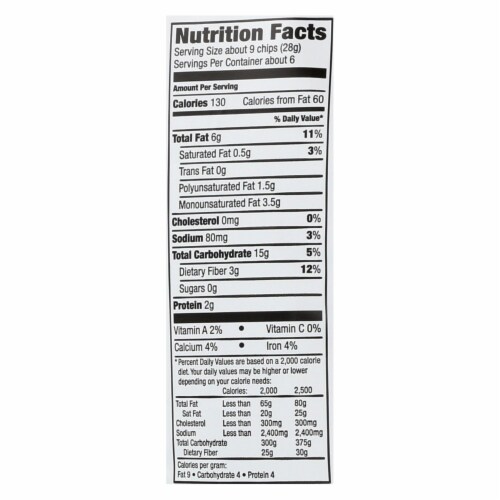 Way Better Snacks Tortilla Chips - Black Bean - Case of 12 - 5.5 oz. Perspective: back