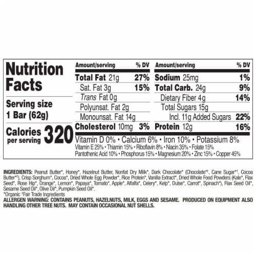 Perfect Bar Refrigerated Chocolate Hazelnut Protein Bar Perspective: back