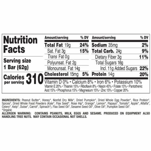 Perfect Bar Refrigerated Pumpkin Pie Protein Bar Perspective: back