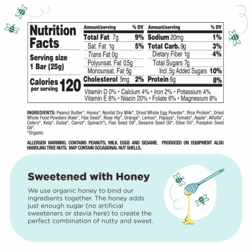 Perfect Bar Mini Gluten-Free Peanut Butter Protein Bar Organic Perspective: back