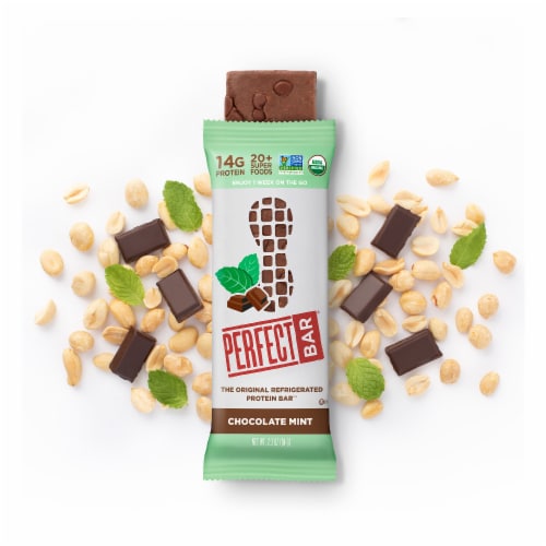 Perfect Bar Refrigerated Chocolate Mint Protein Bar Perspective: back