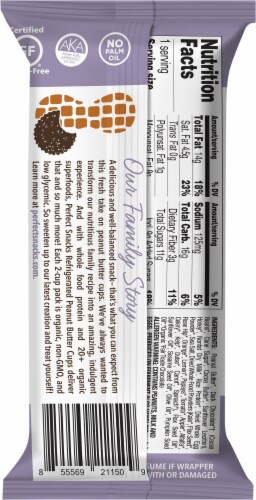Perfect Snacks® Dark Chocolate Sea Salt Peanut Butter Cups Perspective: back