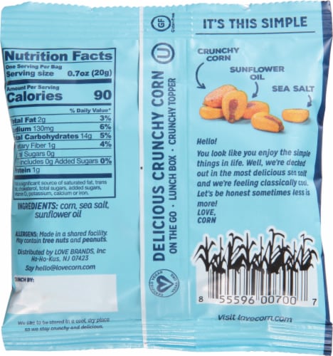 Love Corn® Sea Salt Premium Crunchy Corn Perspective: back