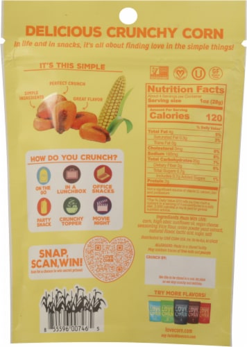 Love Corn® Gluten Free Vegan Cheesy Corn Snack Perspective: back
