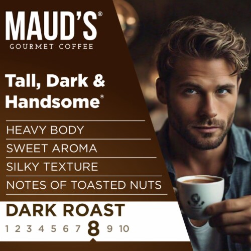 Maud's® Tall Dark and Handsome Dark Roast Coffee Pods Perspective: back