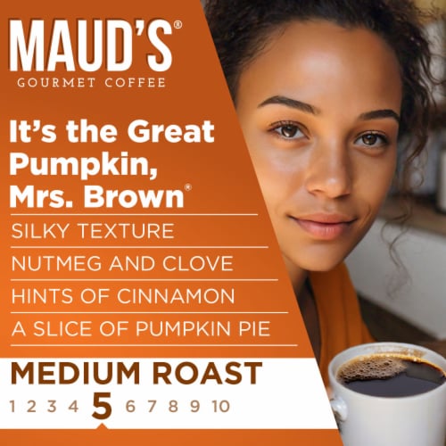 Maud's® Pumpkin Spice Medium Roast Coffee Pods Perspective: back