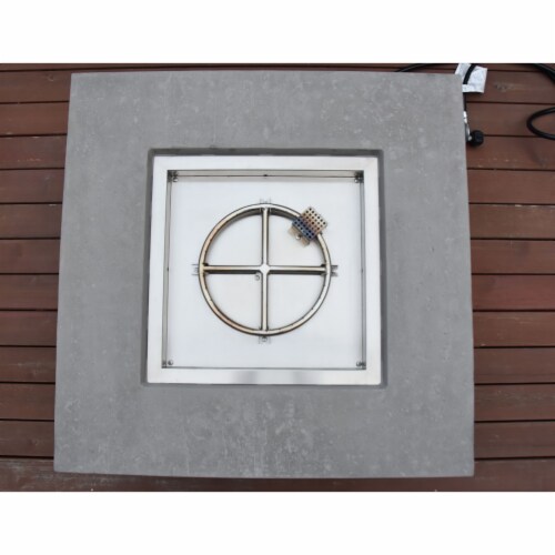 Elementi Manhattan 36 Concrete Outdoor 45,000 BTU Natural Gas Fire Pit Table Perspective: back
