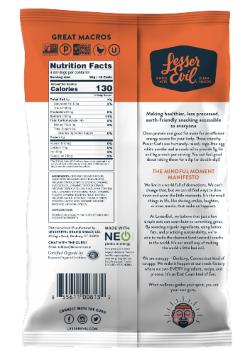 LesserEvil® No Cheese Cheesiness Power Curls Perspective: back