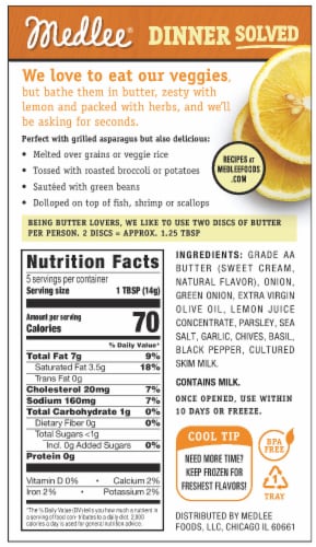 Medlee Lemon Herb Seasoned Butter Perspective: back