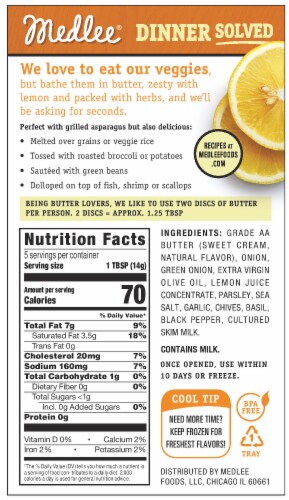 Medlee Lemon Herb Seasoned Butter Perspective: back