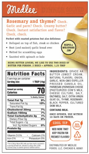 Medlee® Garlic Parm Seasoned Butter Perspective: back