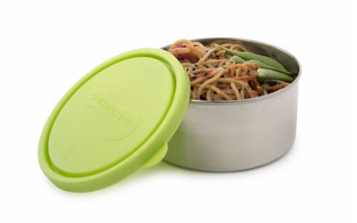 U-Konserve Round Large Stainless Steel Container - Lime Perspective: back