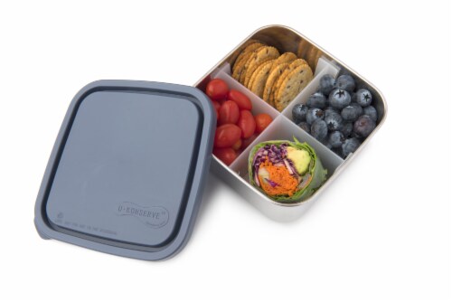 U-Konserve Divided To-Go Medium Stainless Steel Container - Ocean Perspective: back