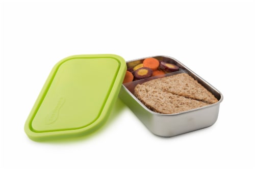 U-Konserve Divided Rectangle Stainless Steel Container - Lime Perspective: back