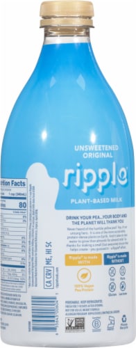 Ripple® Original Unsweetened Plant-Based Milk Perspective: back