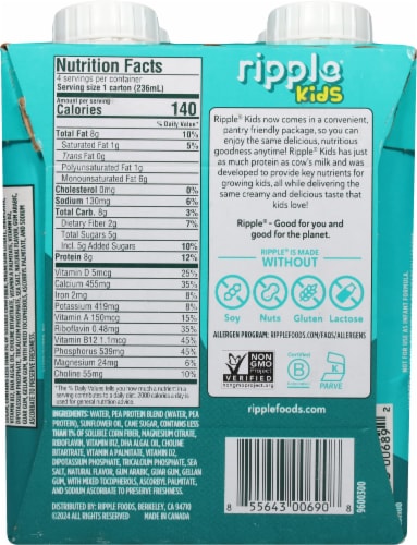 Ripple® Kids Original Plant-Based Milk Perspective: back