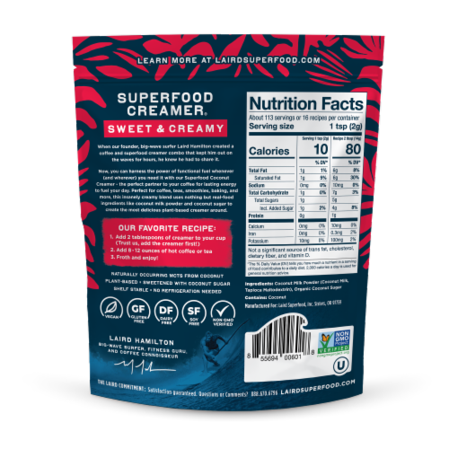 Laird Superfood Original Creamer Perspective: back