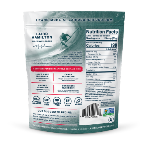 Laird Superfood® Instafuel Premium Coffee + Superfood Creamer Perspective: back