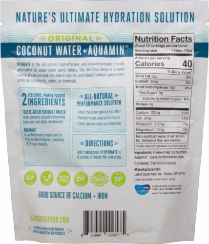 Laird Superfood Hydrate Drink Mix Original Perspective: back