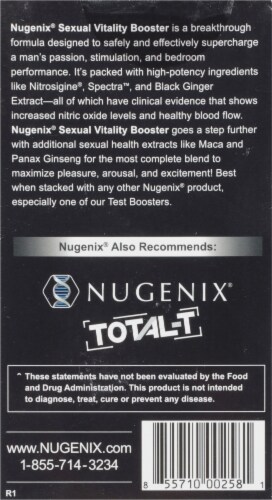 Nugenix® Sexual Vitality Booster Supplement Capsules Perspective: back