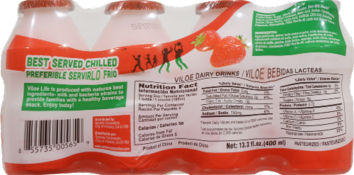 Viloe Life Strawberry Yogurt Drinks Perspective: back