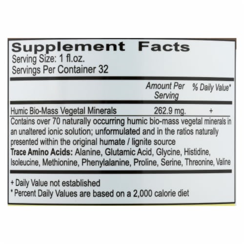 Vital Earth Minerals Humic Minerals 32 fl oz Perspective: back