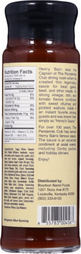 Pendennis Club Original Henry Bain’s Famous Sauce Perspective: back
