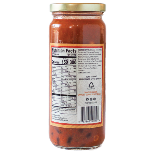Zoup Spicy Chicken 'Chilada Soup Perspective: back
