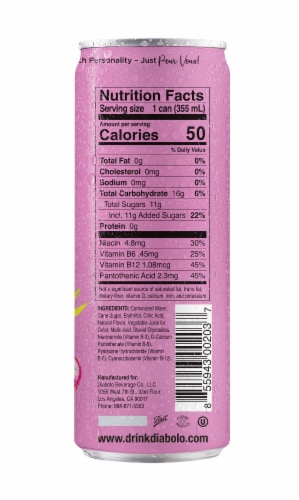 Diabolo Dragon Fruit Plum Sparkling French Lemonade Soda Bottles Perspective: back