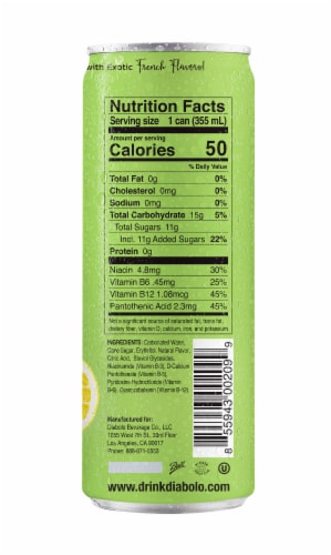 Diabolo Mint Citron Spakling French Lemonade Soda Bottles Perspective: back
