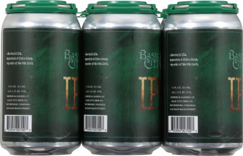 Basic City Beer Co. IPA Beer Perspective: back