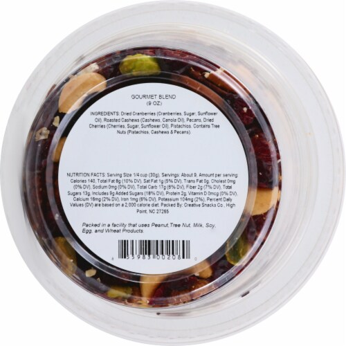 Creative Snacks Co. Gourmet Blend Trail Mix Perspective: back