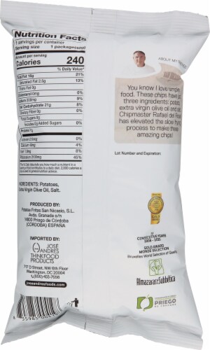 Jose Andres Foods Extra Virgin Olive Oil & Salt Potato Chips Perspective: back