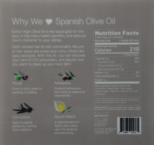Jose Andres Jose's Way Mini Extra Virgin Olive Oil Kit Perspective: back