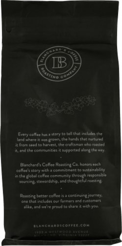 Blanchard's Handshake Whole Bean Coffee Perspective: back