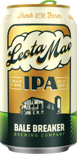 Bale Breaker Brewing Co. Leota Mae IPA Beer Perspective: back