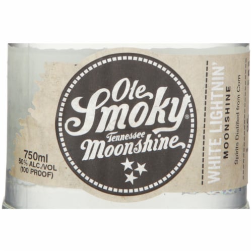 Ole Smoky White Lightnin' Moonshine Tennessee Corn Whiskey Perspective: back
