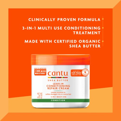 Cantu Shea Butter Leave-In Conditioning Repair Cream Perspective: back