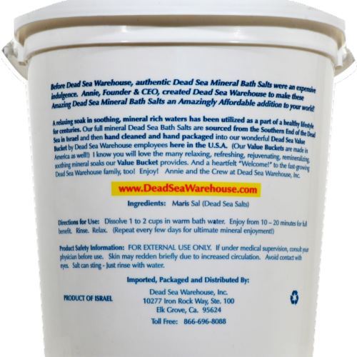 Dead Sea Warehouse Amazing Minerals Bath Salts Perspective: back