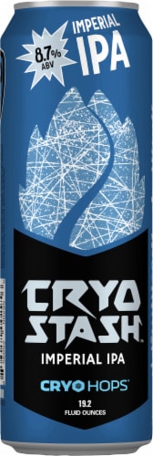 Hop Valley Brewing Co. Cryo Hops Cryo Stash™ Imperial IPA Beer Single Can Perspective: back