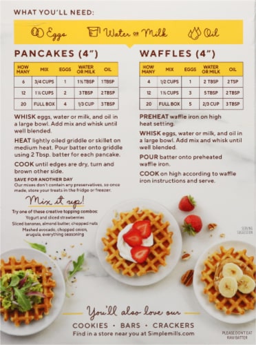 Simple Mills® Gluten Free Original Almond Flour Pancake & Waffle Mix Perspective: back