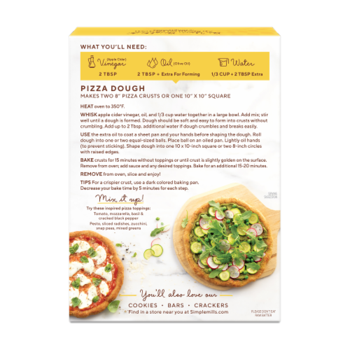 Simple Mills® Almond Flour Pizza Dough Perspective: back