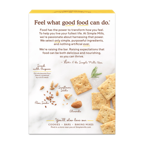 Simple Mills® Rosemary & Sea Salt Almond Flour Crackers Perspective: back