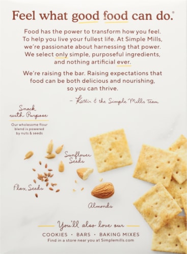 Simple Mills® Fine Ground Sea Salt Almond Flour Crackers Perspective: back