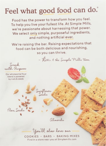 Simple Mills® Sun-Dried Tomato & Basil Almond Flour Crackers Perspective: back