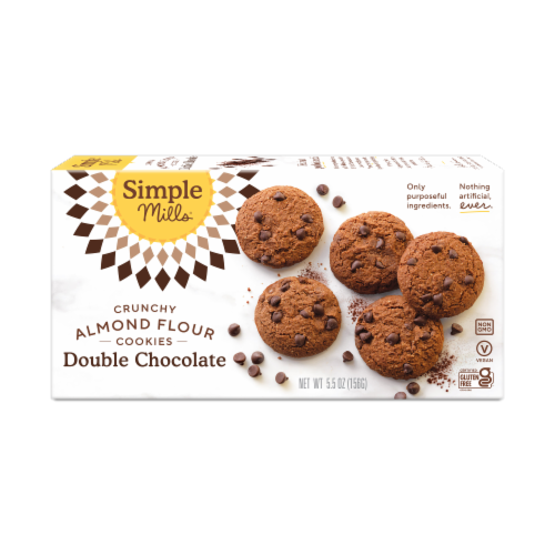 Simple Mills® Crunchy Double Chocolate Almond Flour Cookies Perspective: back