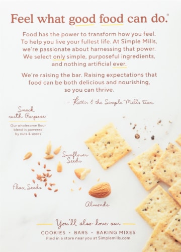 Simple Mills® Cracked Black Pepper Almond Flour Crackers Perspective: back