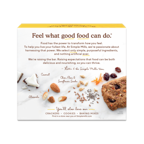 Simple Mills® Soft Baked Spiced Carrot Cake Almond Flour Bars Perspective: back